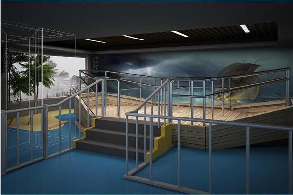 臺(tái)風(fēng)地震體驗(yàn)館模型 臺(tái)風(fēng)地震體驗(yàn)館模型