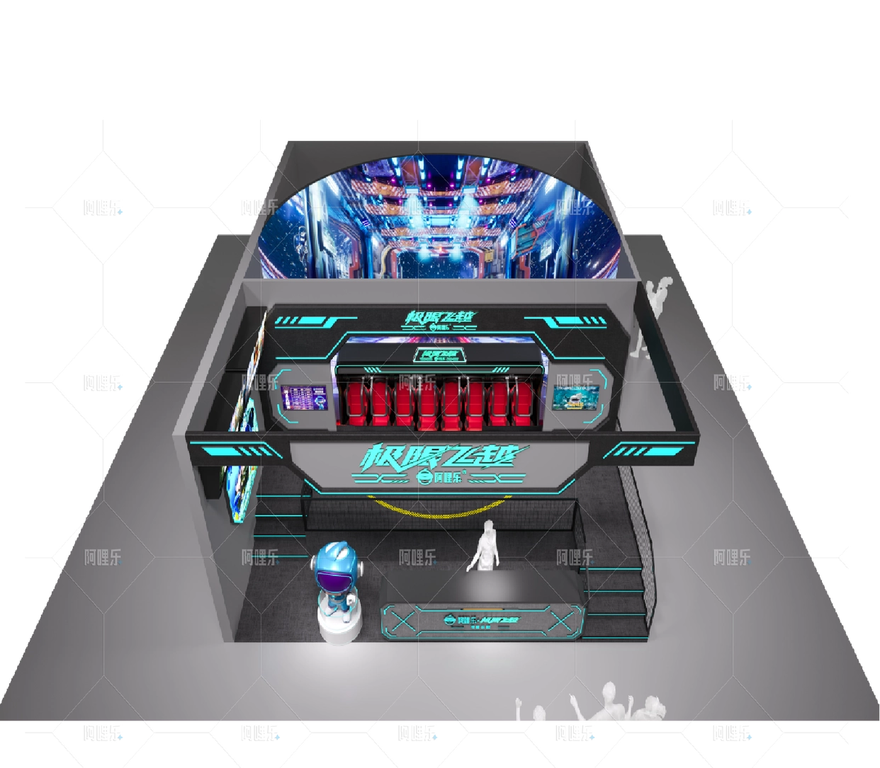 阿哩樂極限飛越——旋轉式懸空飛行影院，商超必打卡景區人氣聚攏